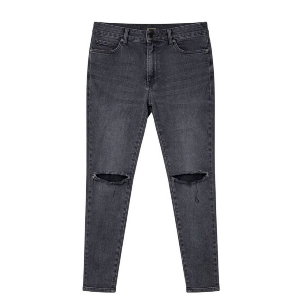 Denim Co Black Skinny Jeans High Rise Stretch Ankle Length Size 4